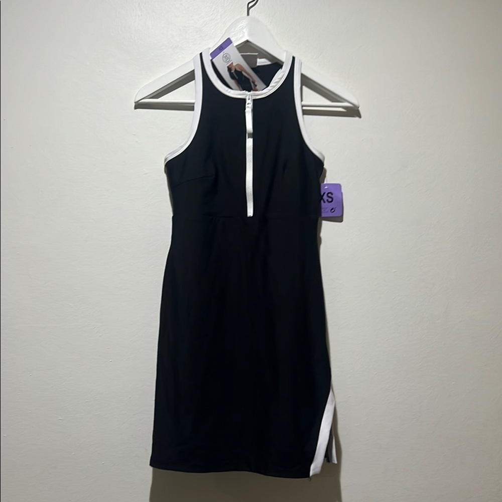 NWT SAGE Athletic Racerback Sleeveless Dress With built in Shorts